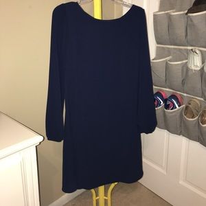 Navy long sleeved dress